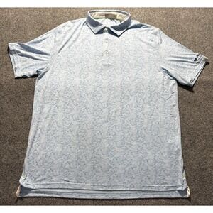 Tasc Performance Polo Blue Mens XL The Ridge Short Sleeve‎ Modal Pattern